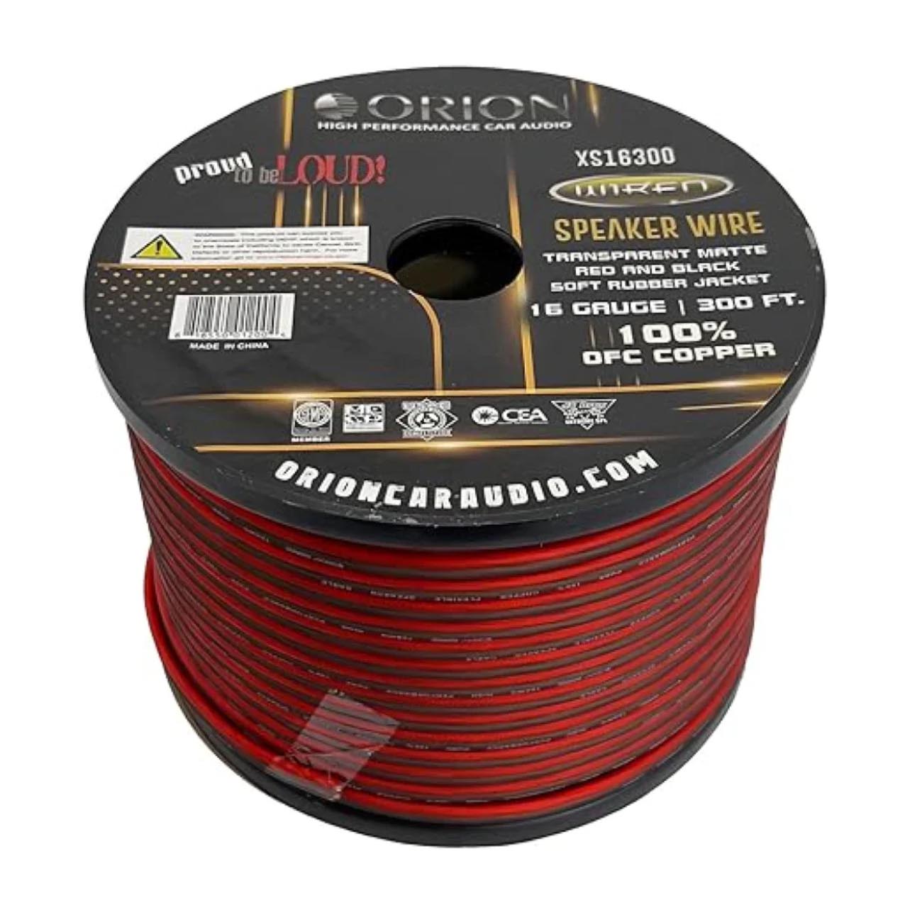 Orion OFC Speaker Wire 16 Gauge 300 Foot Roll - Translucent Red/Black - View 2
