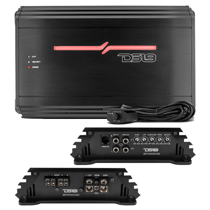 DS18 ZR10001D Monoblock Amplifier - 1000W RMS / 3000W Max Power