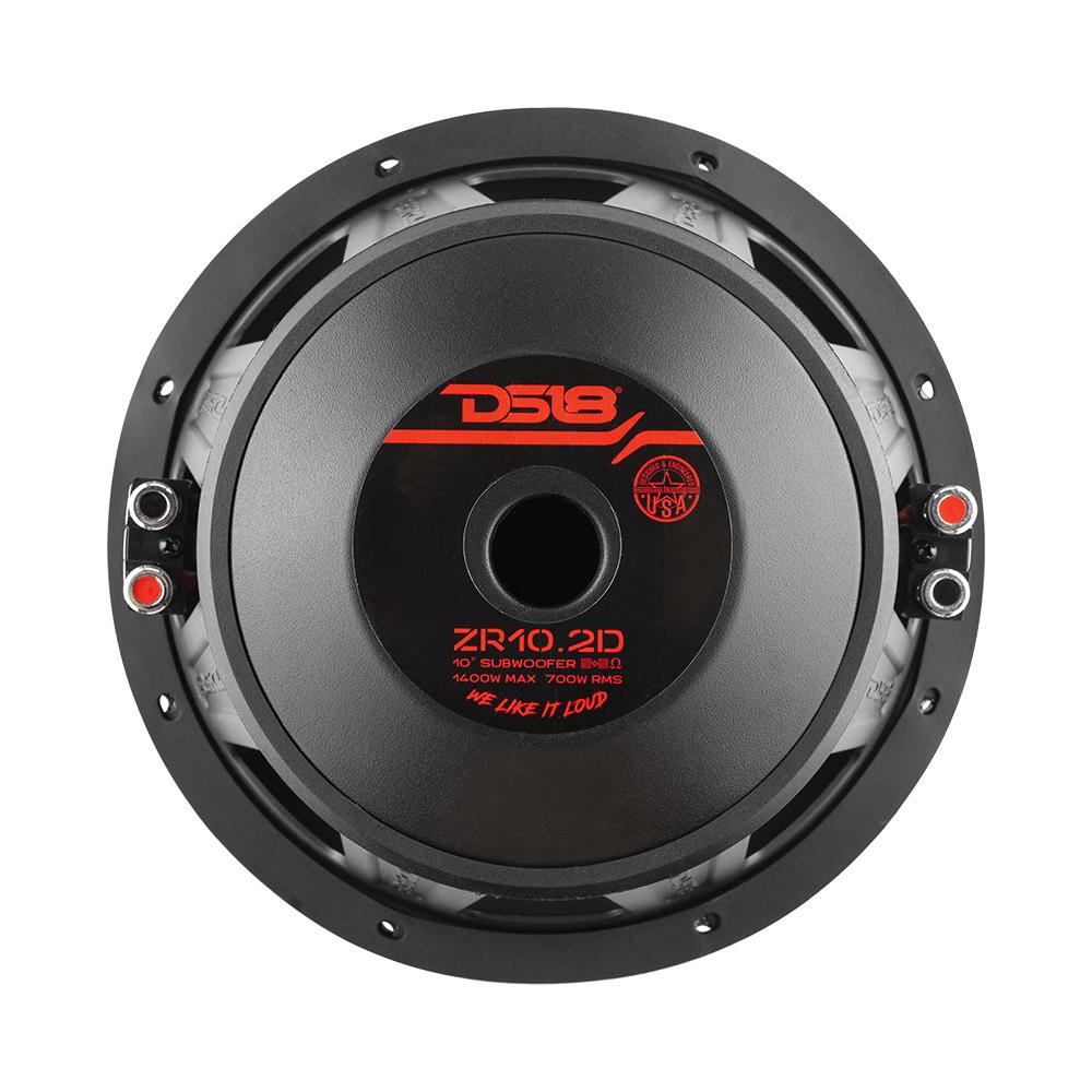 DS18 ZR102D 10-Inch Woofer with 700W RMS Power Handling and Dual 2 Ohm Voice Coils