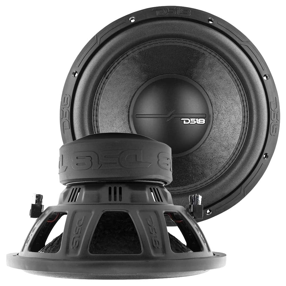 DS18 ZR124D 12-Inch Dual 4 Ohm Subwoofer with 750W RMS Power