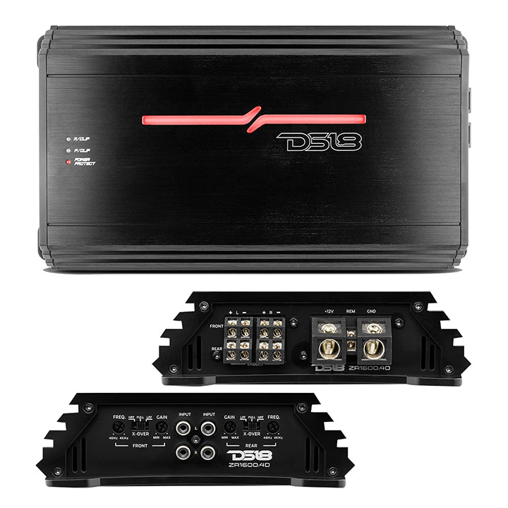 DS18 ZR16004D 4-Channel Amplifier - 400W RMS at 4 Ohms Full-Range Class D