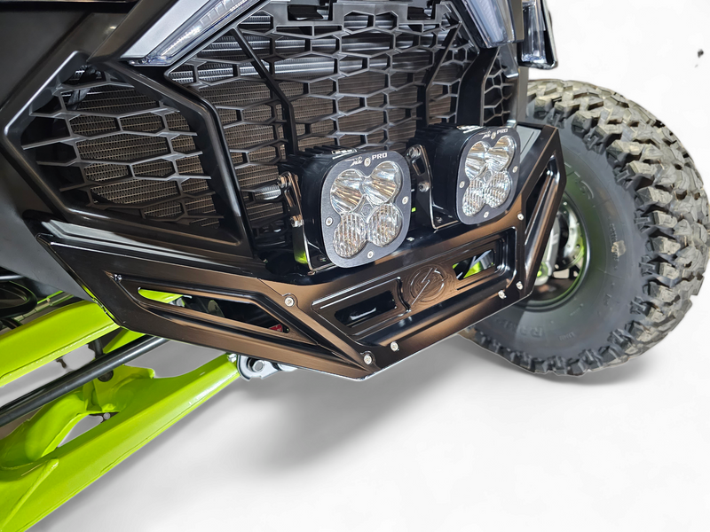 Elektric Offroad Polaris RZR Pro R Billet Front Winch Bumper - Anodized Black (Part Number: elkFWB610030)