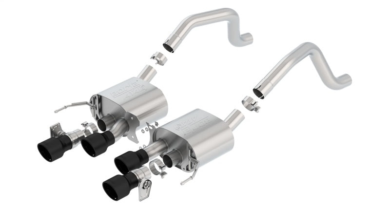 Borla 11903CB ATAK Axle-Back Exhaust System with Black Quad Tips for 2015-2019 Chevrolet Corvette C7 Z06 and Grand Sport
