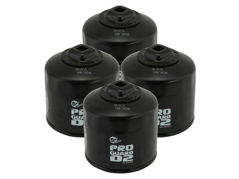 aFe Pro GUARD D2 Oil Filter 13-17 Scion FR-S and Subaru BRZ H4-2.0L, Part Number 44-LF018-MB, 4-Pack