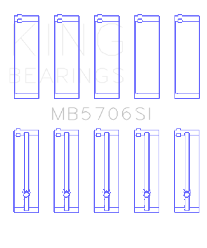 King Engine Bearings MB5706SI Hyundai i30 G4FC Main Bearing Set