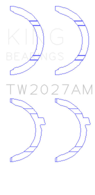 King Engine Bearings TW2027AM Thrust Washer Set for Audi AAH, BUG, CCWA and CTBA Engines
