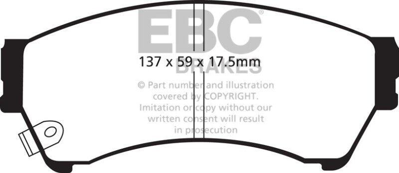 EBC Ultimax2 Front Brake Pads for 2006-2009 Ford Fusion 2.3L - UD1164