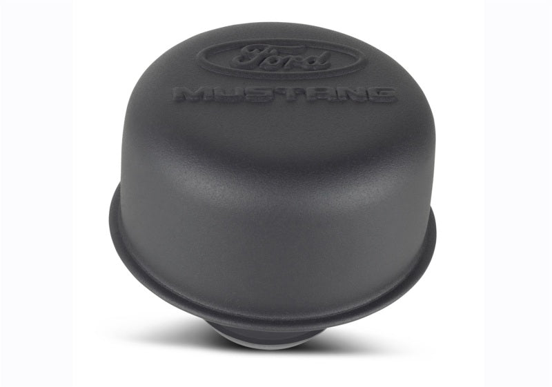 Ford Racing FRP302-221 Black Crinkle Finish Breather Cap with Ford Mustang Logo