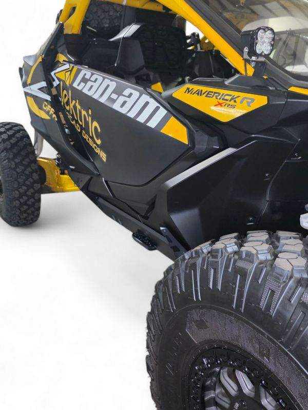 Elektric Offroad Volt Series Rocker Guards for 2024+ Can-Am Maverick R – Side-Impact Protection with Built-In Step Plate