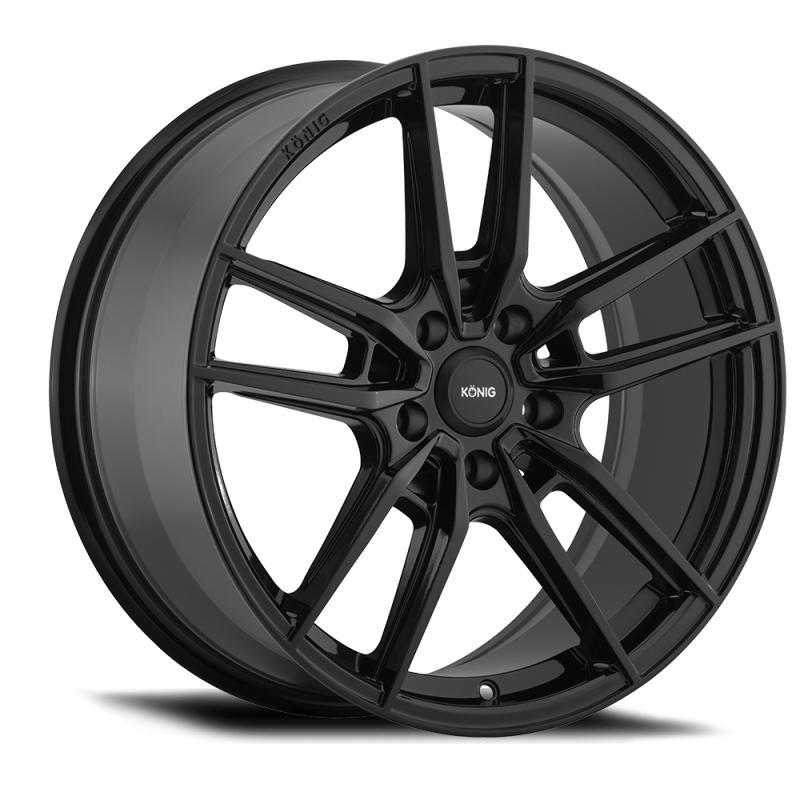 Konig Myth 19-Inch Gloss Black Wheel, 5x114.3 Bolt Pattern, +40 Offset