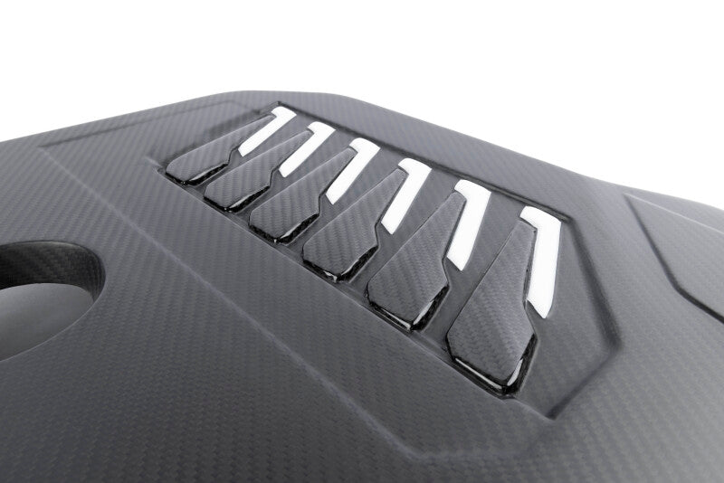 Dinan B58D Matte Carbon Fiber Engine Cover with Gloss Accents for BMW G Series Models