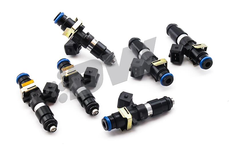 DeatschWerks Bosch EV14 1200cc Fuel Injectors, Set of 6, Toyota Supra TT 1993-1998, 14mm O-Ring, Part Number dwk16MX-14-1200-6
