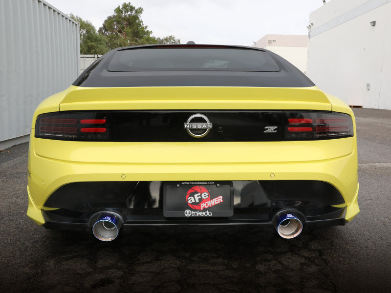 aFe POWER Takeda Cat-Back Exhaust System with Blue Flame Tips for 2023–2026 Nissan Z 3.0L V6 Twin-Turbo | Part Number 49-36138-L