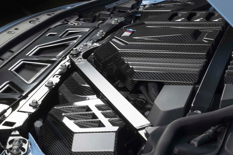 Dinan G80/G82/G87 Gloss Carbon Fiber Engine Cover with Matte Accents for BMW M2/M3/M4