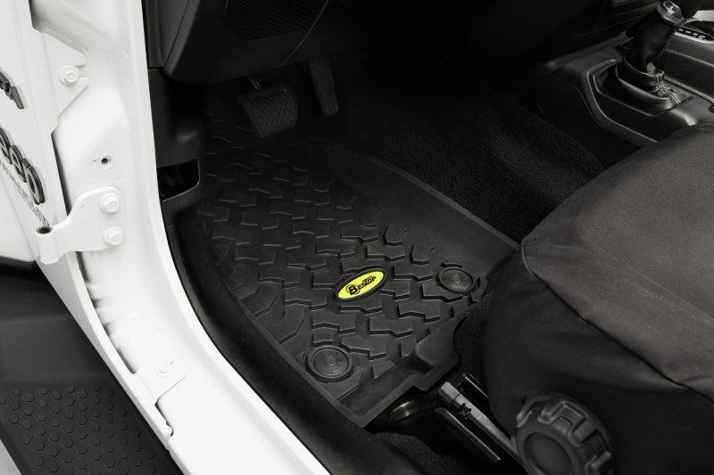 Bestop 20-26 Jeep Gladiator and 18-26 Wrangler JL Front Floor Mats (Black)