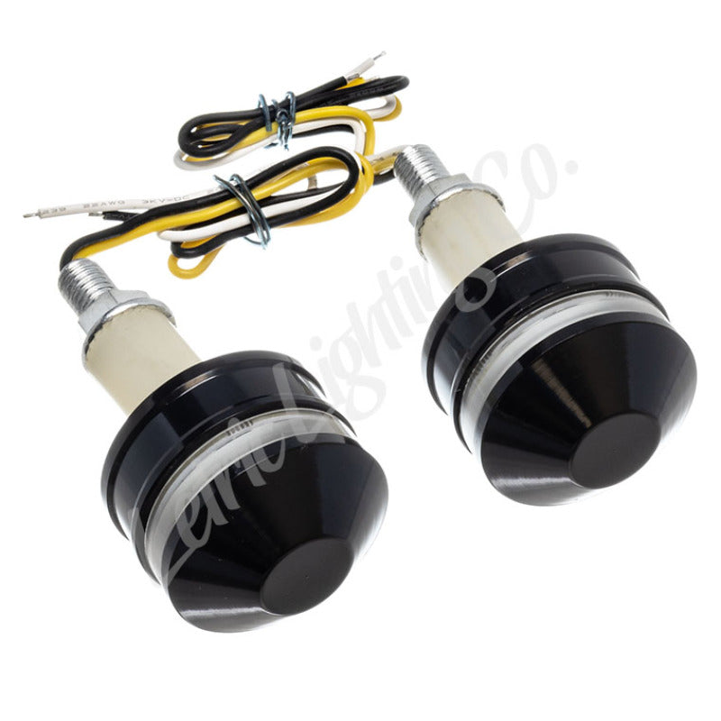 Letric Lighting Grip Indicators Lights with Black Cap, White/Amber LEDs – letLLC-BBE-TS