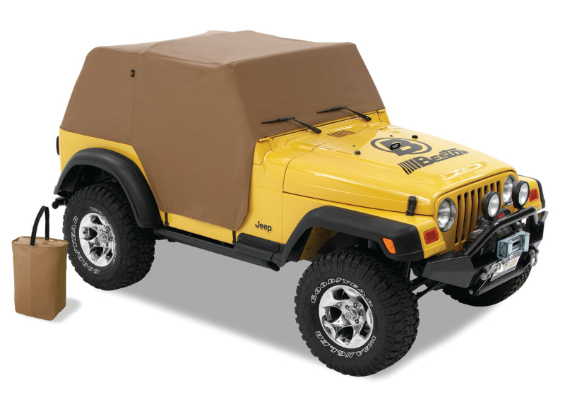 Bestop 92-95 Jeep Wrangler YJ All Weather Trail Cover (Spice) – Reliable Exterior Protection