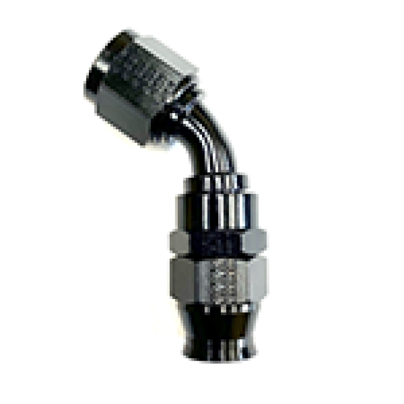 Fragola fra680454-BL -4AN Real Street 45-Degree Forged Hose End, Black, for PTFE Hose