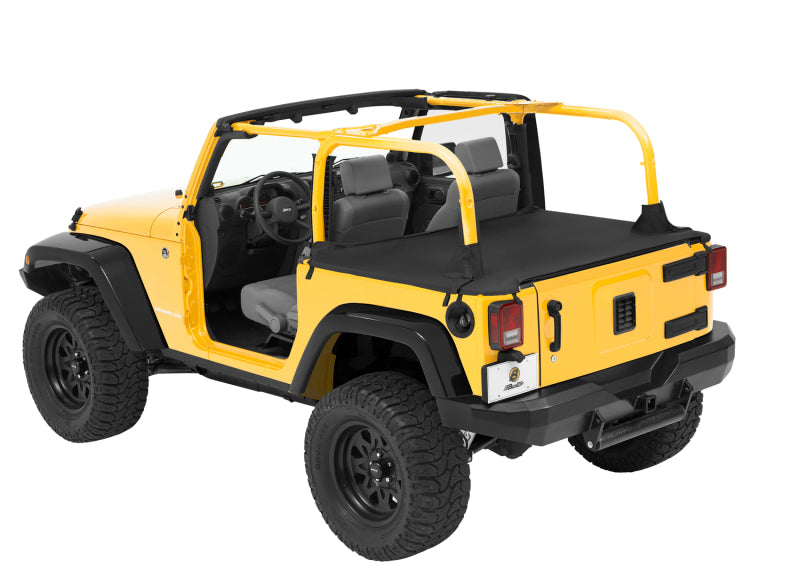 Bestop 07-18 Jeep Wrangler JK 2-Door Duster Deck Cover in Black Diamond