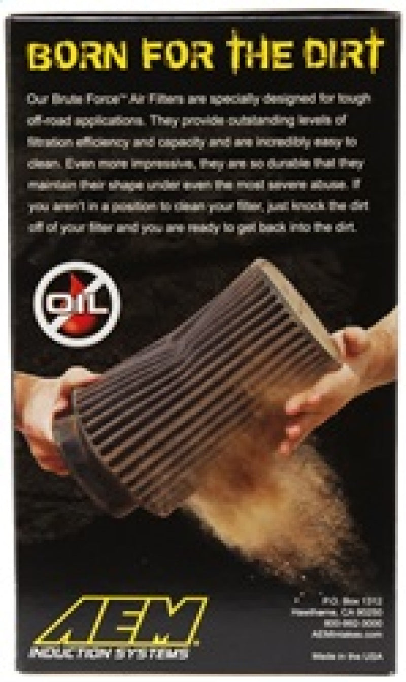 AEM Induction Brute Force Dryflow Round Tapered Air Filter 21-2047BF