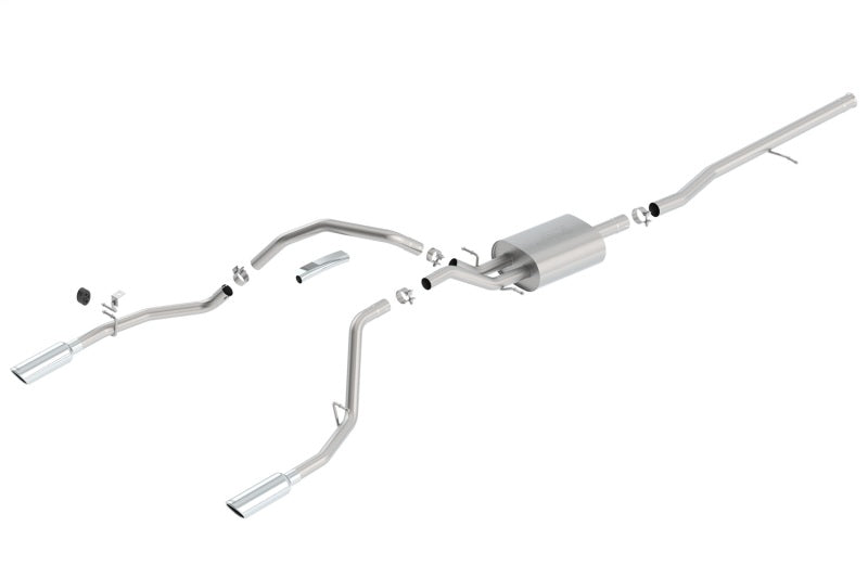 Borla 140536 S-Type Cat-Back Exhaust System for 2014-2018 Chevrolet Silverado 1500 and GMC Sierra 1500 5.3L V8