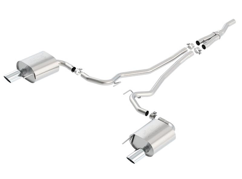 Borla ATAK Cat-Back Exhaust System, Part Number 140585, for 2015–2023 Ford Mustang 2.3L EcoBoost