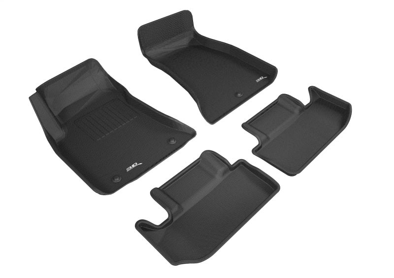 3D MAXpider KAGU Black Custom-Fit Floor Mats for 2015-2023 Dodge Challenger RWD, 4-Piece Set