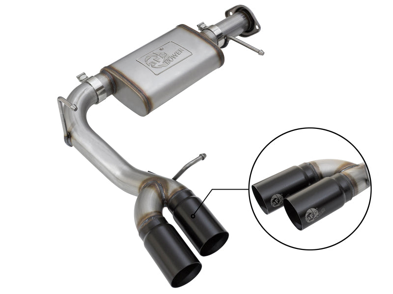 aFe MACH Force-Xp 3-Inch 409 Stainless Steel Cat-Back Exhaust with Black Tips, Part Number 49-44096-B