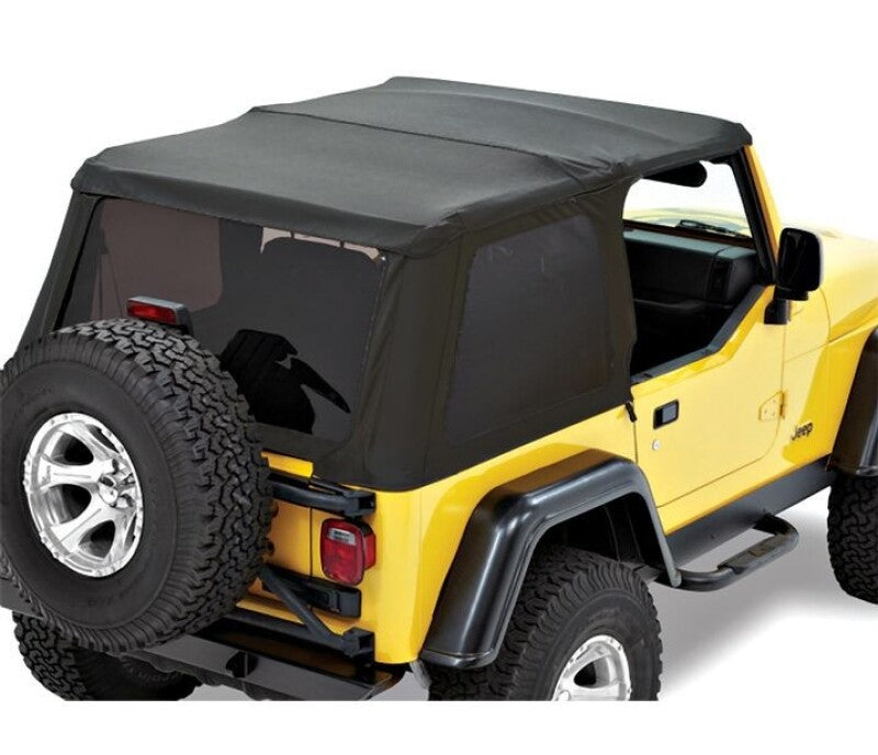 Bestop Trektop Jeep Wrangler TJ 1997-2006 Premium Black Twill Soft Top - Part Number BES56920-17