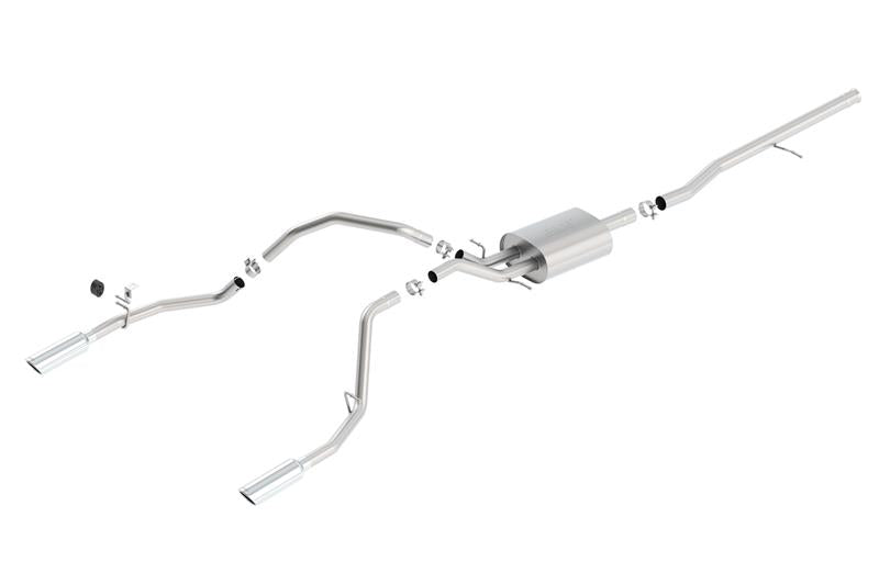 Borla 140536 S-Type Cat-Back Exhaust System for 2014-2018 Chevrolet Silverado 1500 and GMC Sierra 1500 5.3L V8