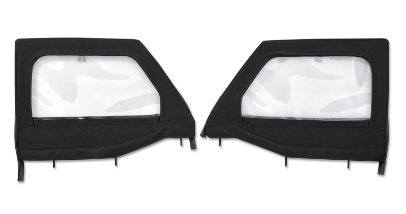 Bestop Element Upper Doors for Jeep Gladiator 2020-2026 & Wrangler JL 2018-2026 - Front Black Twill