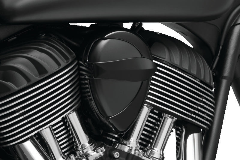 Kuryakyn John Shope Series Black Horn Cover for Indian Motorcycles - Part 5698