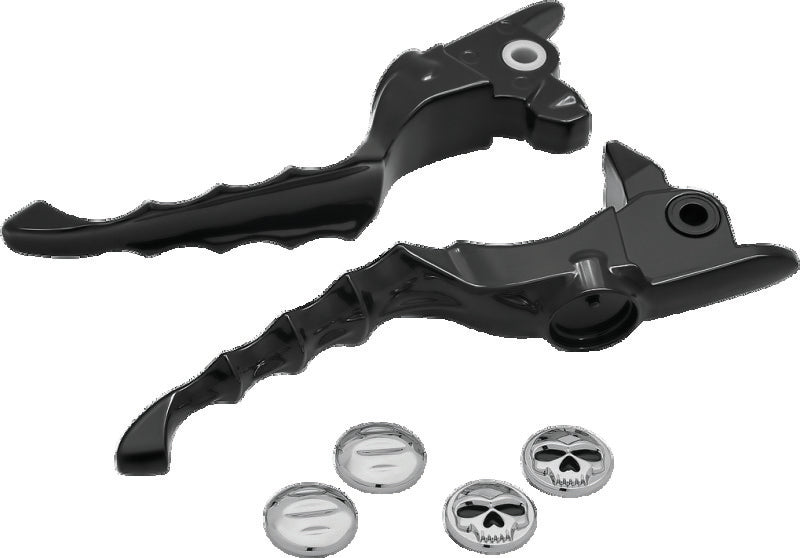 Kuryakyn Zombie Lever Set for 2017–2020 Harley-Davidson Touring Models, Gloss Black - Part 1983