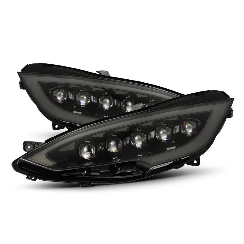 AlphaRex NOVA LED Projector Headlights for 2012–2016 Tesla Model S, Alpha-Black with Active Light and Sequential Signal