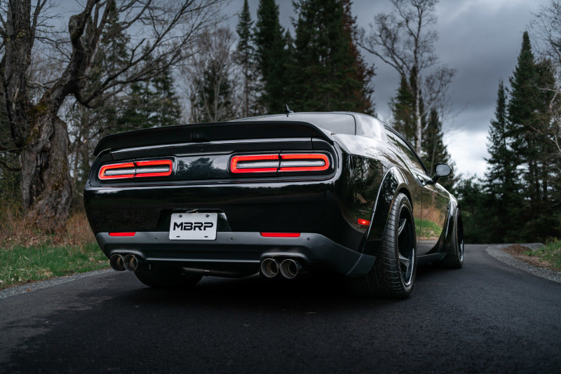 MBRP S7114AL Armor Lite 3-Inch Dual Cat-Back Exhaust with Quad Tips for Dodge Challenger