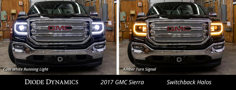 Diode Dynamics HD LED Halos for 2016-2018 GMC Sierra 1500, Switchback, Part DD2177