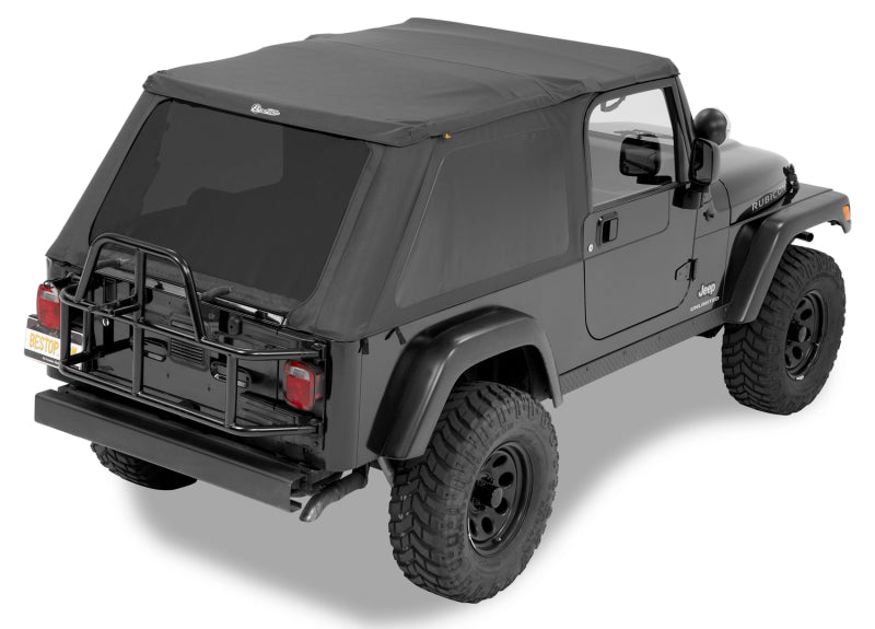 Bestop Trektop Jeep Wrangler TJ Unlimited 2004-2006 Black Diamond Soft Top Part Number BES56821-35