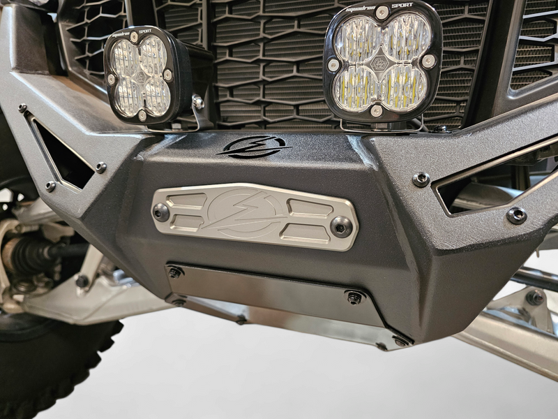 Elektric Off Road Fair Lead Cover Plate for UTV Bumpers - Anodized Gunmetal Finish, Part WFL110005