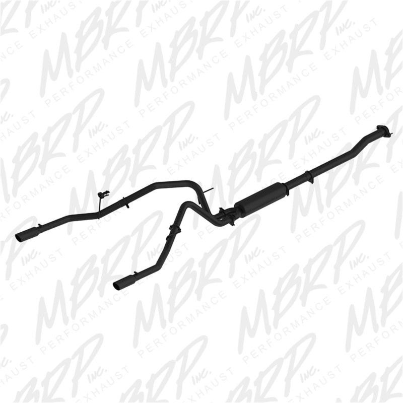 MBRP S5240BLK Armor BLK Cat-Back Exhaust System for 2011-2013 Ford F-150 2.5-Inch Dual Split Rear Exit
