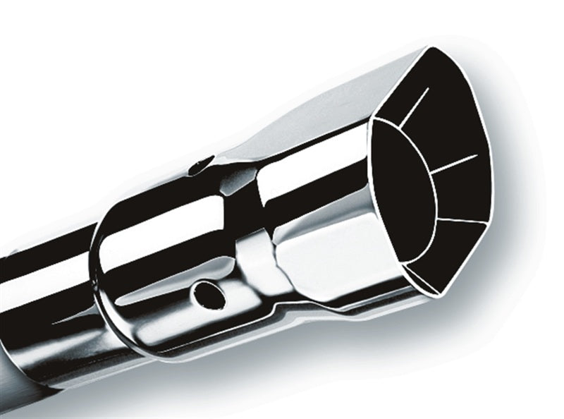 Borla 20115 Universal Polished T-304 Stainless Steel Square Angle-Cut Exhaust Tip