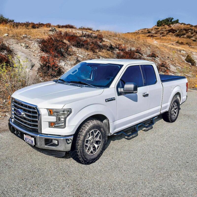 Westin Outlaw Drop Nerf Step Bars for Ford F-150, F-250, F-350 SuperCab – Textured Black, Part Number WES20-13935