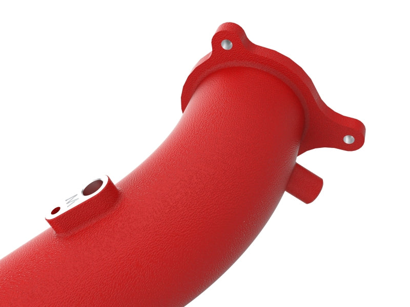 aFe BladeRunner 2-3/4-Inch Red Aluminum Hot Charge Pipe for 2021-2024 Toyota GR Supra A90 2.0L Turbo, Part 46-20488-R