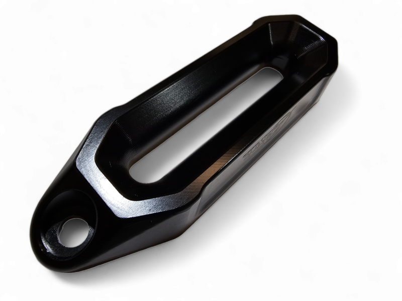 Elektric Off Road Winch Hawse Fairlead and Hook Combo - Anodized Black for UTVs