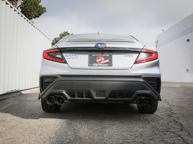 aFe POWER Takeda Cat-Back Exhaust System with Black Tips for 2022-2024 Subaru WRX 2.4L Turbo, Part Number 49-36809-B