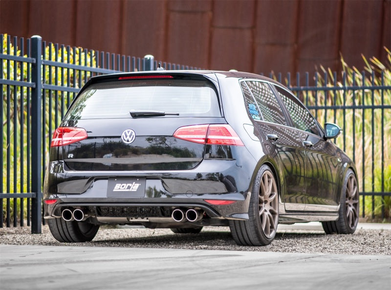 Borla 140643 S-Type Cat-Back Exhaust System for 2015-2017 Volkswagen Golf R 2.0L Turbo