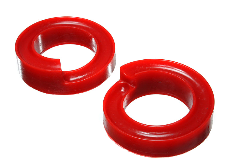 Energy Suspension - eng4.6111R - 2005-2007 Ford F-250/F-350 Super Duty Front Coil Spring Isolator Set, Red