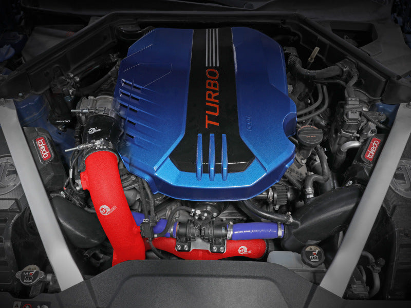 aFe BladeRunner 46-20504-R Aluminum Hot and Cold Charge Pipe Kit for 2018-2023 Kia Stinger 3.3L V6 Twin-Turbo, Textured Red