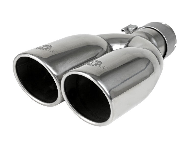 aFe Rebel Series Axle-Back Exhaust System, 2.5-Inch 409 Stainless Steel, Polished Tips, Jeep Wrangler JK 2007-2018, Part 49-48086-P