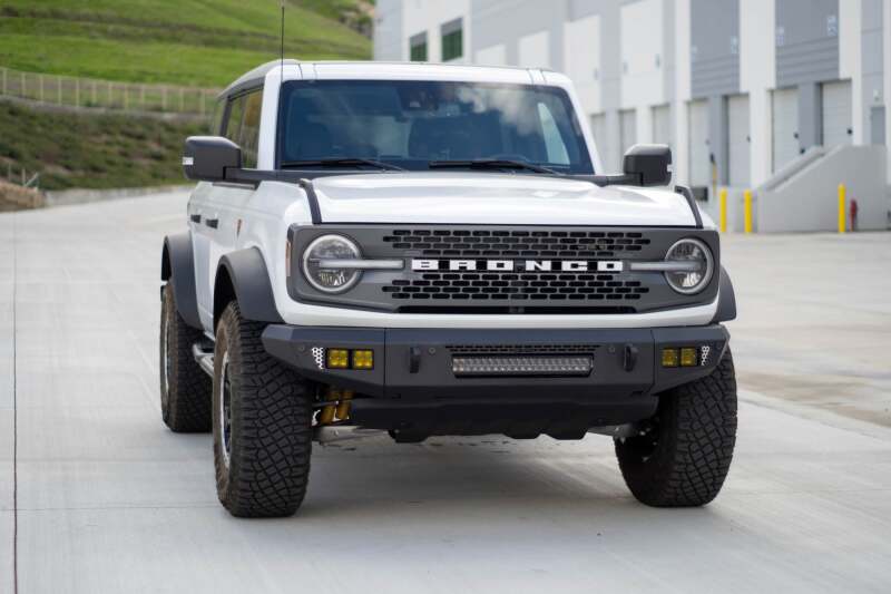 DV8 Offroad OE Plus Series Front Bumper V2 for 2021-2025 Ford Bronco, Part Number dveFBBR-06