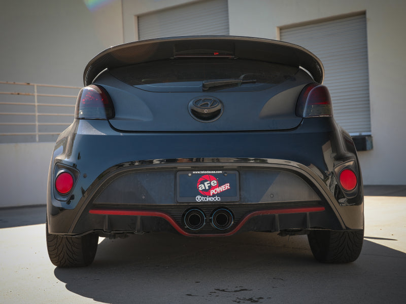 aFe Takeda 49-37019-L Axle-Back Exhaust with Blue Flame Tips for 2013-2017 Hyundai Veloster 1.6L